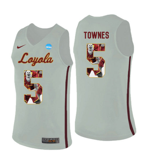 Loyola Chi Ramblers 5 Marques Townes College Basketball Jersey White | Stitched Jersey RTJS 3371