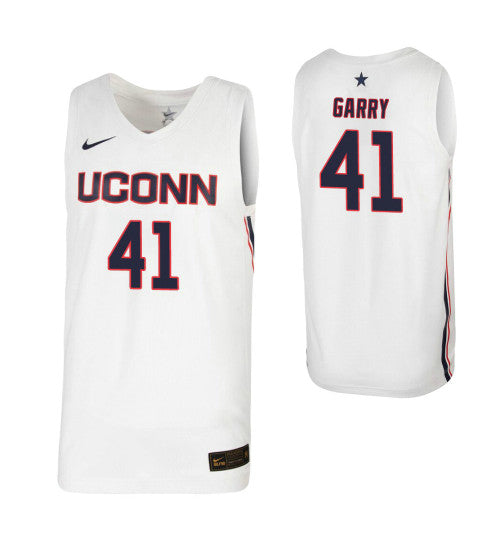 Matt Garry College Basketball Jersey White Uconn Huskies | Stitched Jersey RTJS 9026
