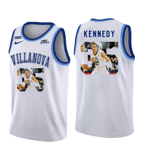 Villanova Wildcats Matt Kennedy 11219 #35 White stitched throwback college basketball jersey