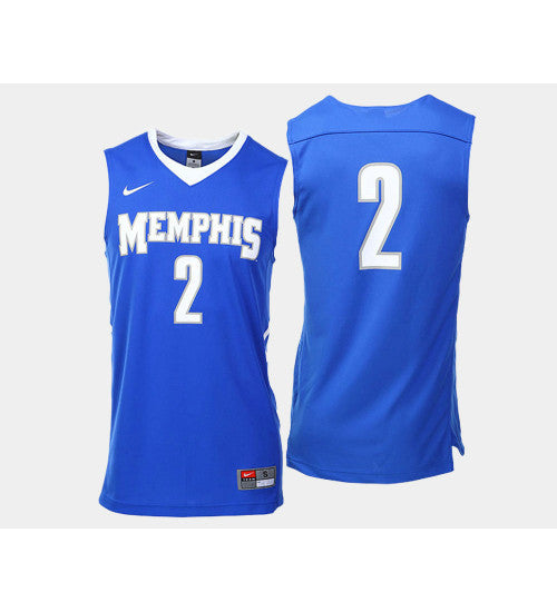 Memphis Tigers 2 Shaq Goodwin Blue Road College Basketball Jersey | Stitched Jersey RTJS 9020