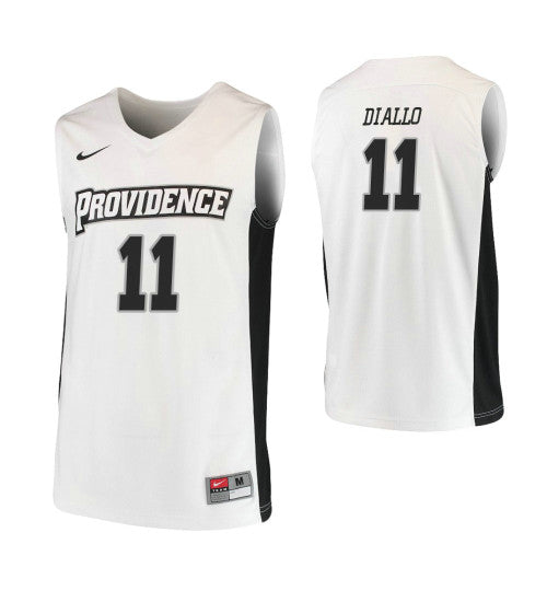 Providence Friars Alpha Diallo #11 White stitched throwback college basketball jersey