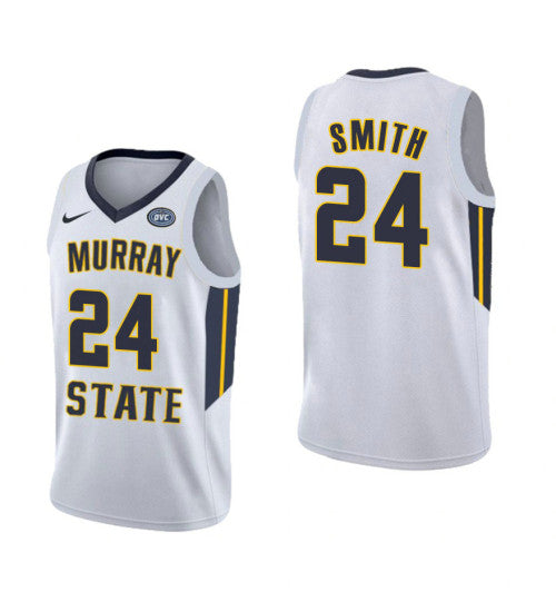 Murray State Racers Anthony Smith College Basketball Jersey White | Stitched Jersey RTJS 8280