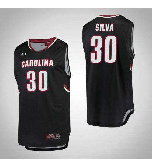 South Carolina Gamecocks 30 Chris Silva College Basketball Jersey Black | Stitched Jersey RTJS 7205