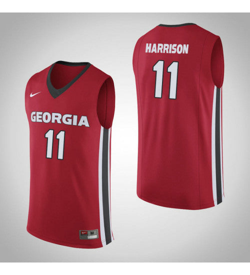 Georgia Bulldogs 11 Christian Harrison College Basketball Jersey Red | Stitched Jersey RTJS 4427