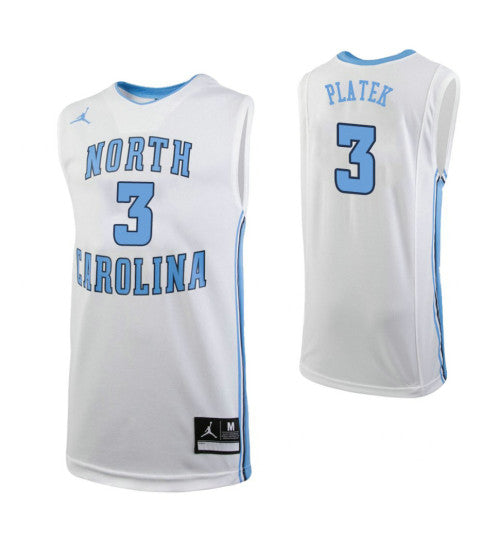 North Carolina Tar Heels 3 Andrew Platek College Basketball Jersey White | Stitched Jersey RTJS 8055