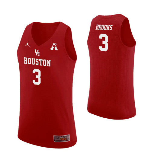 Houston Cougars 3 Armoni Brooks College Basketball Jersey Red | Stitched Jersey RTJS 4272