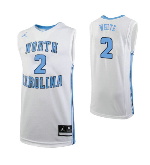 North Carolina Tar Heels 2 Coby White College Basketball Jersey White | Stitched Jersey RTJS 8101