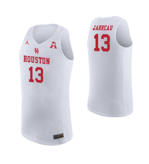 Houston Cougars 13 Dejon Jarreau College Basketball Jersey White | Stitched Jersey RTJS 4285