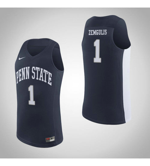 Penn State Nittany Lions 1 Deivis Zemgulis College Basketball Jersey Navy | Stitched Jersey RTJS 7422