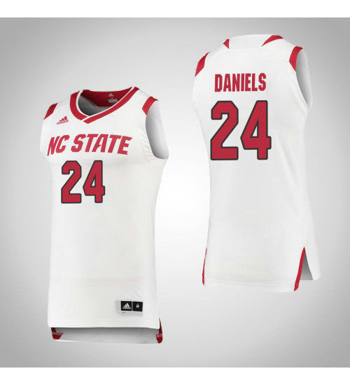 Nc State Wolfpack 24 Devon Daniels College Basketball Jersey White | Stitched Jersey RTJS 8233