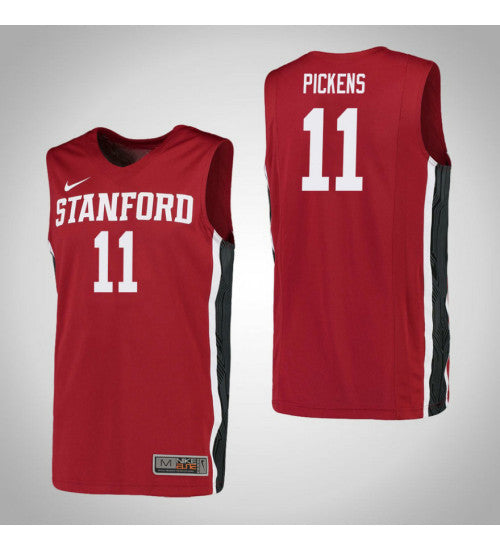 Pickens Red Stanford Dorian #11 Red stitched throwback college basketball jersey
