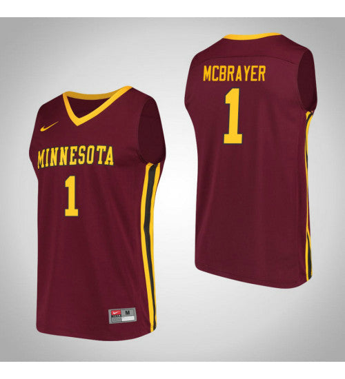 Minnesota Golden Gophers 1 Dupree Mcbrayer Performance College Basketball Jersey Maroon | Stitched Jersey RTJS 8430