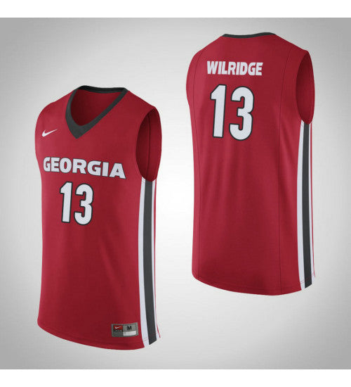 Georgia Bulldogs 13 Etorrion Wilridge College Basketball Jersey Red | Stitched Jersey RTJS 4425