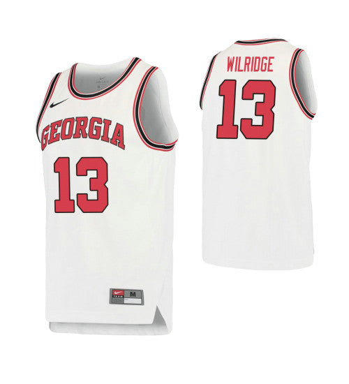 Georgia Bulldogs 13 Etorrion Wilridge Retro Performance College Basketball Jersey White stitched retro jersey