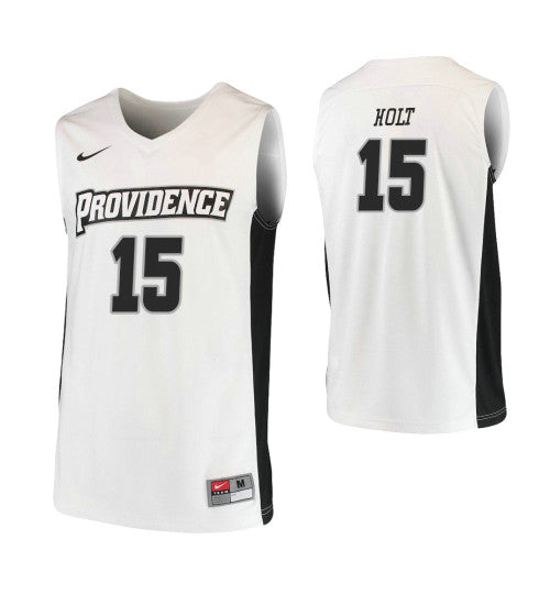 Providence Friars Emmitt Holt #15 White stitched throwback college basketball jersey
