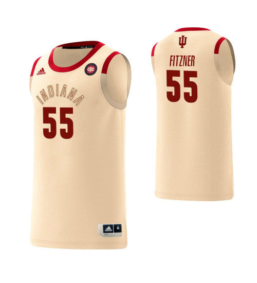 Indiana Hoosiers 55 Evan Fitzner Harlem Renaissance College Basketball Jersey Cream | Stitched Jersey RTJS 4068