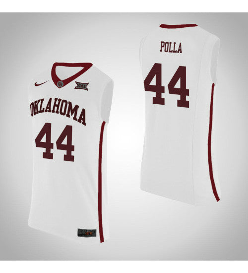 Oklahoma Sooners 44 Hannes Polla College Basketball Jersey White | Stitched Jersey RTJS 7611