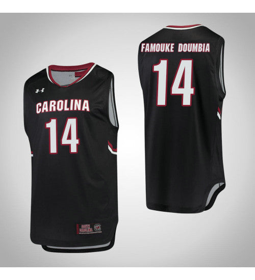 South Carolina Gamecocks Ibrahim Famouke Doumbia #14 Black stitched throwback college basketball jersey