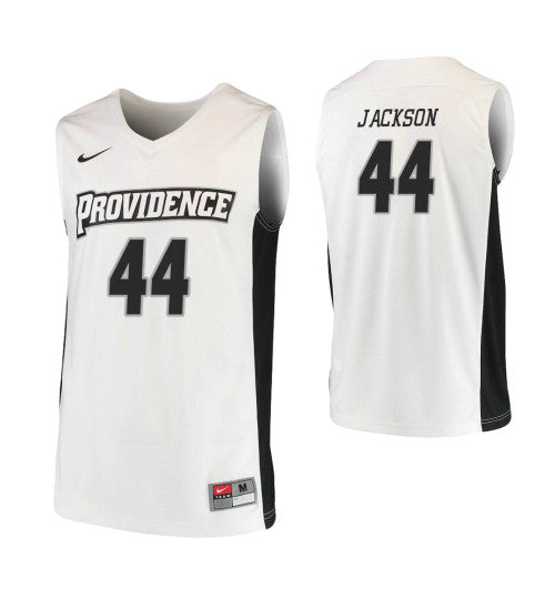 Providence Friars Isaiah Jackson #44 White stitched throwback college basketball jersey