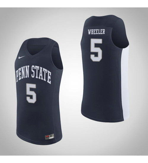 Penn State Nittany Lions #5 Jamari Wheeler College Basketball Jersey Navy stitched college jersey