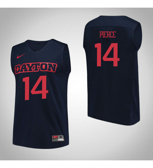 Dayton Flyers 14 Jordan Pierce Performance College Basketball Jersey Navy | Stitched Jersey RTJS 4931