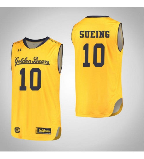 California Golden Bears 10 Justice Sueing College Basketball Jersey Gold 6512 | Stitched Jersey RTJS 5236