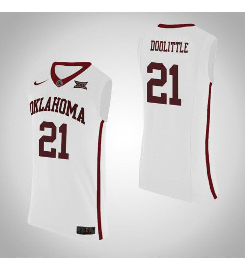Oklahoma Sooners #21 Kristian Doolittle College Basketball Jersey White stitched college jersey