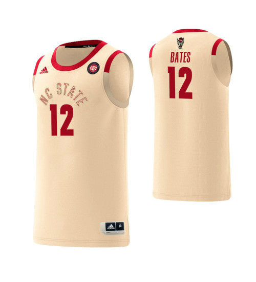 NC State Wolfpack #12 Manny Bates Harlem Renaissance College Basketball Jersey Cream stitched college jersey