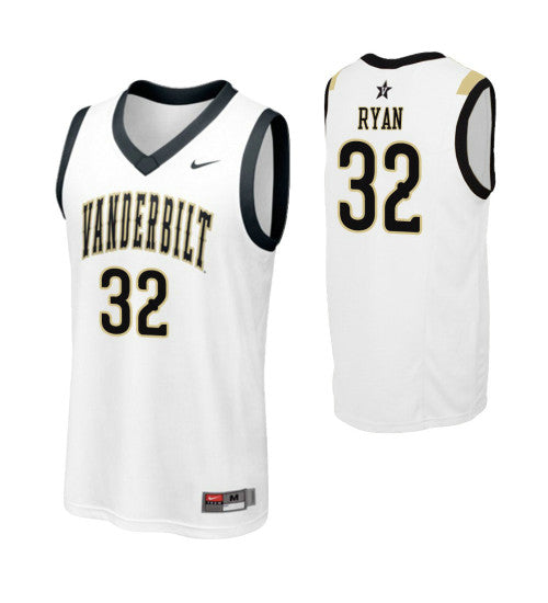 Vanderbilt Commodores Matt Ryan White stitched throwback college basketball jersey