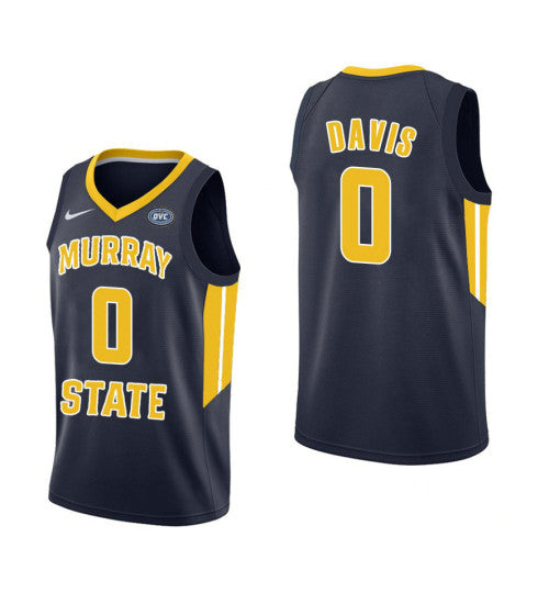 Murray State Racers Mike Davis College Basketball Jersey Navy | Stitched Jersey RTJS 8273