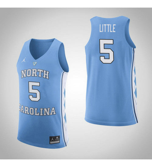 North Carolina Tar Heels #5 Nassir Little Home College Basketball Jersey Carolina Blue stitched college jersey