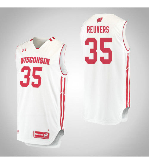 Wisconsin Badgers 35 Nate Reuvers College Basketball Jersey White | Stitched Jersey RTJS 5880