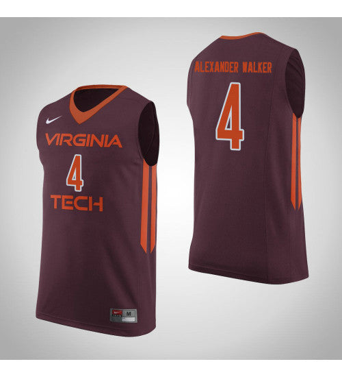 Virginia Tech Hokies 4 Nickeil Alexander Walker College Basketball Jersey Maroon | Stitched Jersey RTJS 6165