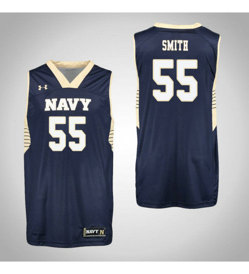 Navy Midship #55 Oliver Smith College Basketball Jersey Navy stitched college jersey