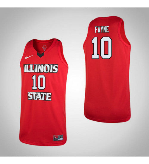 Illinois State Redbirds 10 Phil Fayne College Basketball Jersey Red | Stitched Jersey RTJS 4197