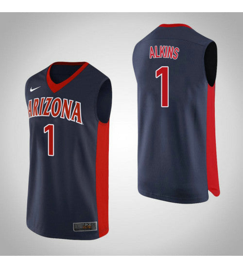 Arizona Wildcats 1 Rawle Alkins College Basketball Jersey Navy 6105 | Stitched Jersey RTJS 5643