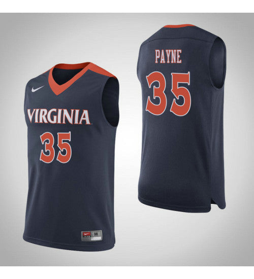 Shakyna Payne Virginia Cavaliers #35 Navy stitched throwback college basketball jersey