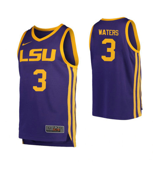 Lsu Tigers 3 Tremont Waters College Basketball Jersey Purple 2572 stitched retro jersey