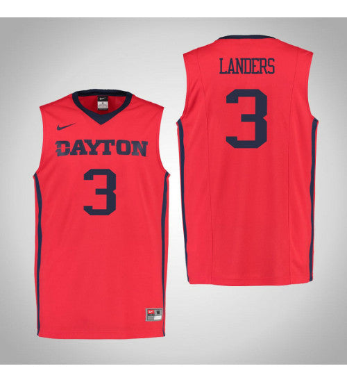Dayton Flyers 3 Trey Landers College Basketball Jersey Red 6827 | Stitched Jersey RTJS 4921