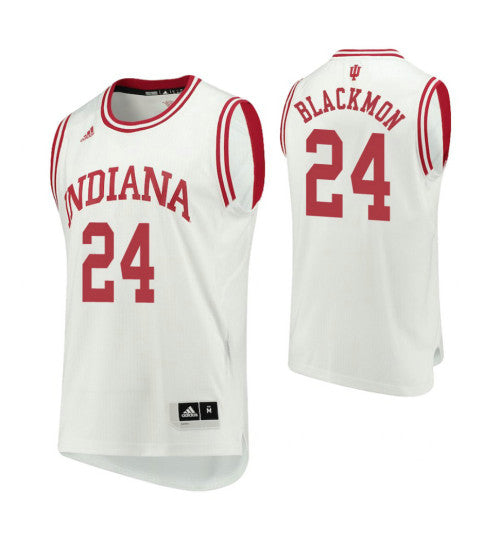 Indiana Hoosiers 24 Vijay Blackmon Home College Basketball Jersey White stitched retro jersey