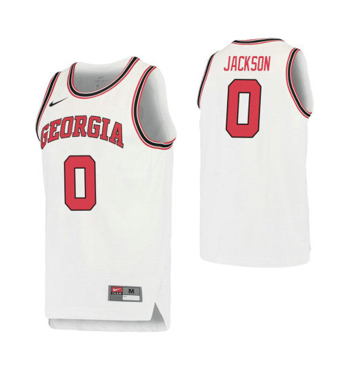 Georgia Bulldogs 0 William Jackson Ii Retro Performance College Basketball Jersey White stitched retro jersey