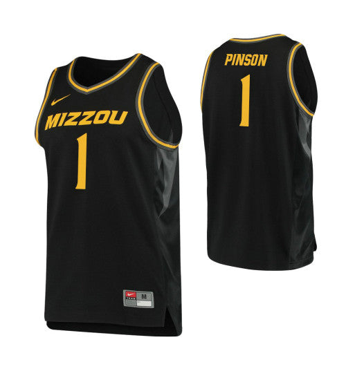 Missouri Tigers #1 Xavier Pinson College Basketball Jersey Black stitched college jersey