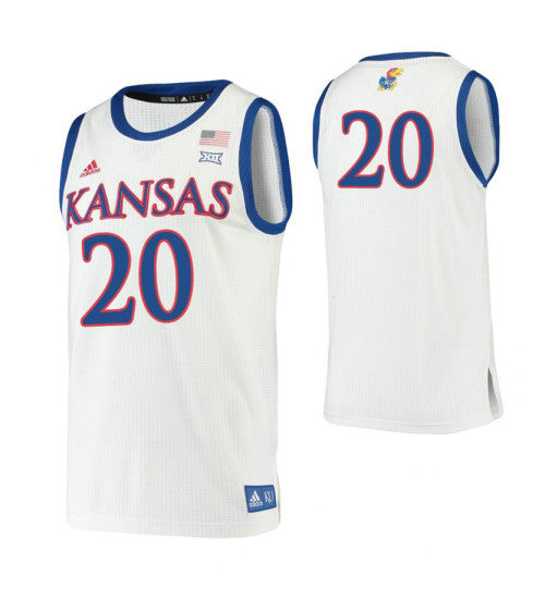 Michael Jankovich Kansas Jayhawks White College Basketball Jersey 2849 | Stitched Jersey RTJS 8899