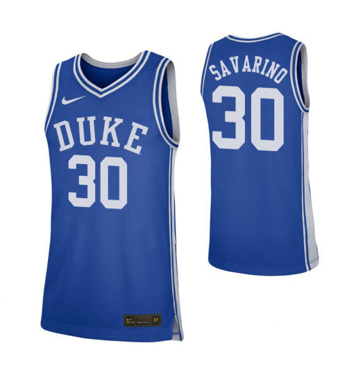 Duke Blue Devils 30 Michael Savarino Royal College Basketball Jersey 7022 | Stitched Jersey RTJS 4726