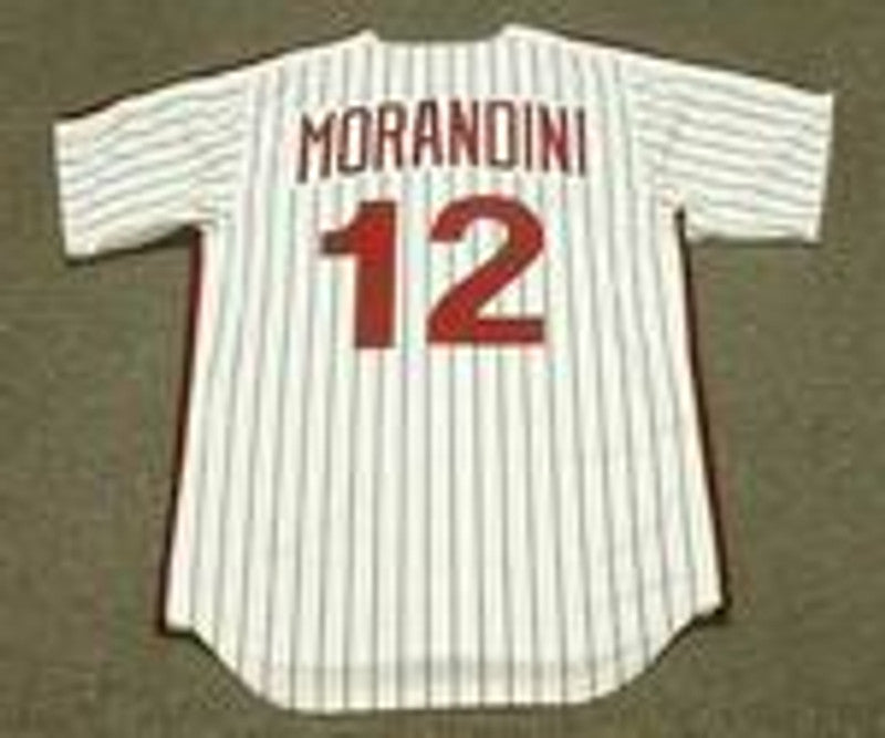 Philadelphia Phillies Mickey Morandini Cooperstown MLB jersey front view