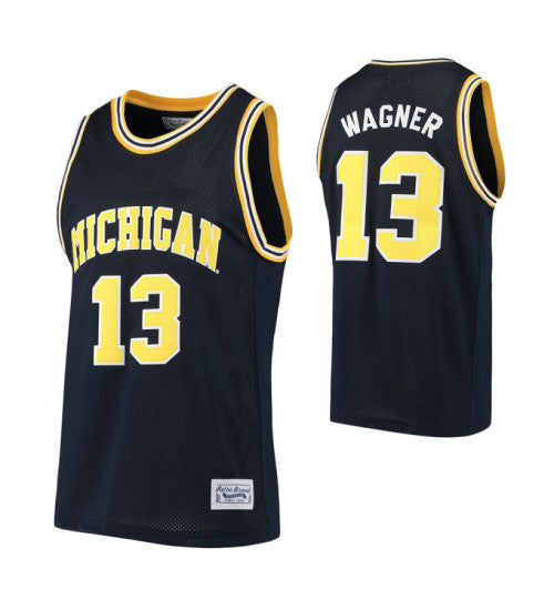 Michigan Wolverines 13 Moritz Wagner Alumni College Basketball Jersey Navy | Stitched Jersey RTJS 8457