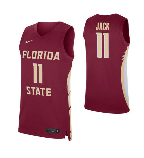 Florida State Seminoles Nathanael Jack College Basketball Jersey Garnet | Stitched Jersey RTJS 4476
