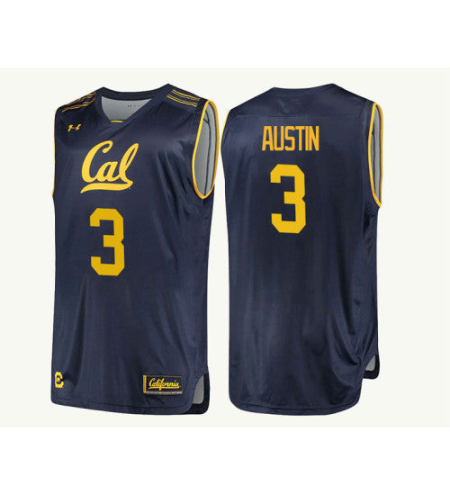 California Golden Bears 3 Paris Austin College Basketball Jersey Navy 666 stitched basketball jersey for game day fanwear