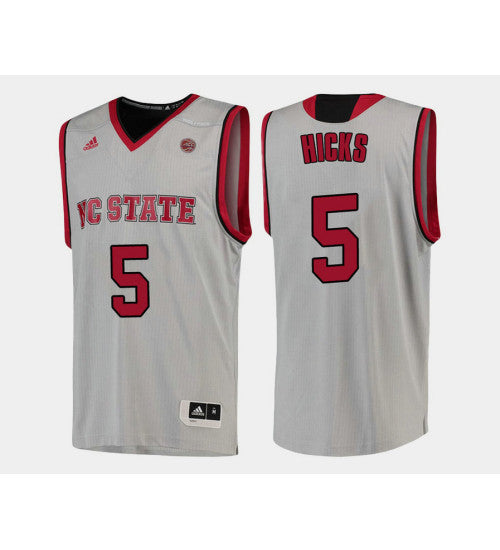 Nc State Wolfpack 5 Darius Hicks White Home College Basketball Jersey | Stitched Jersey RTJS 8218
