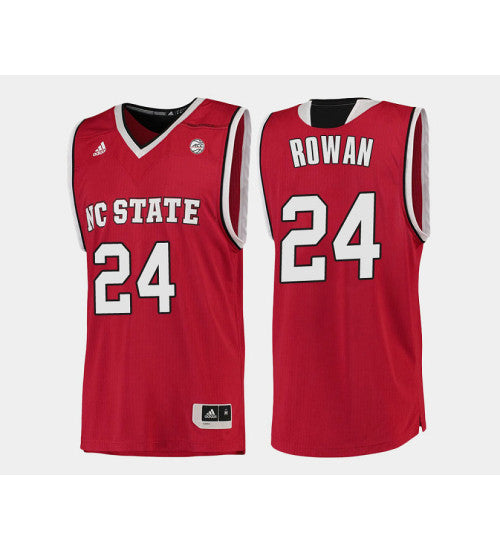 NC State Wolfpack #24 Maverick Rowan Red Road College Basketball Jersey stitched college jersey